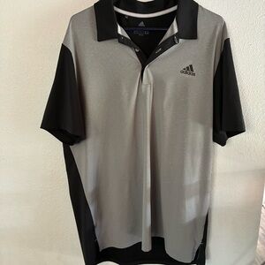 Adidas Men’s Ultimate365 Golf Polo Shirt L Black Gray Two-Tone